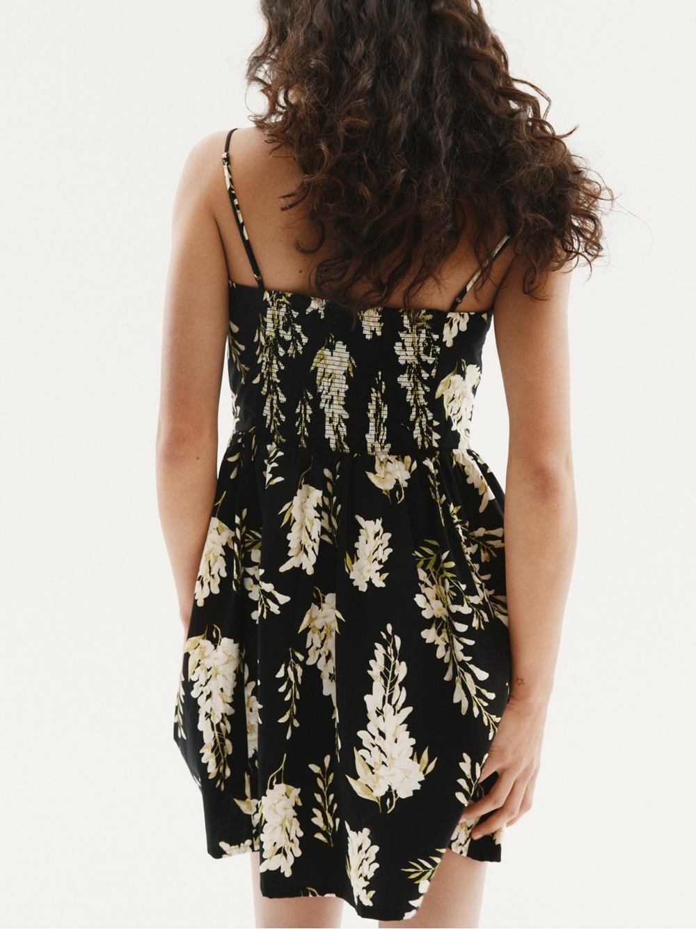 H&M Black and Yellow Floral Dress